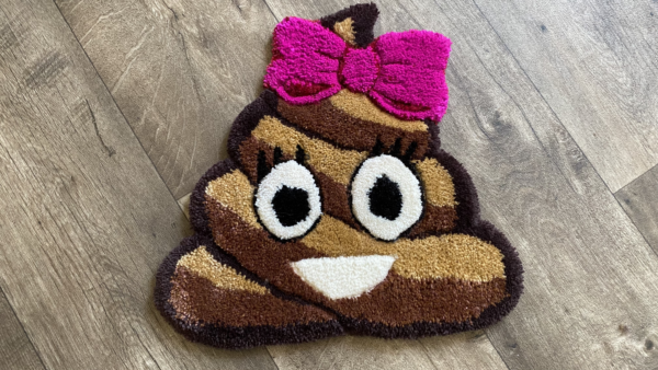 Mrs Happy Poo Emoji Area Rug - Image 2