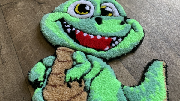 Green Happy Dinosaur Rug - Image 3