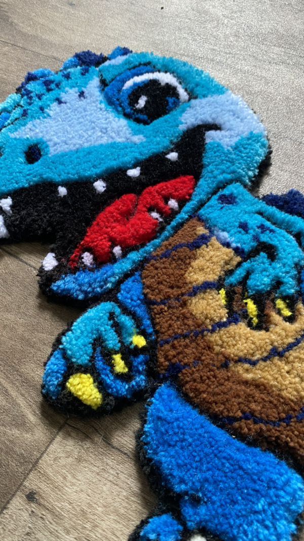 Blue Happy Dinosaur Rug - Image 4