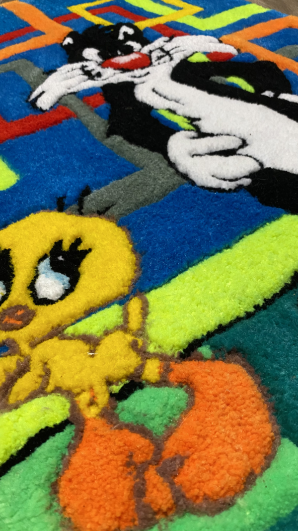 Playful Cat and Bird Area rug - Image 5