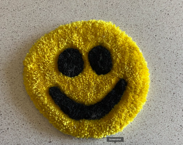 Happy Face Emoji Small Tufted Rug