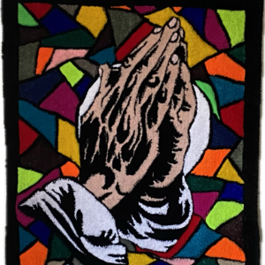 Praying Hands Handmade Tufted Rug