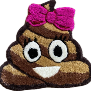 Mrs Happy Poo Emoji Area Rug