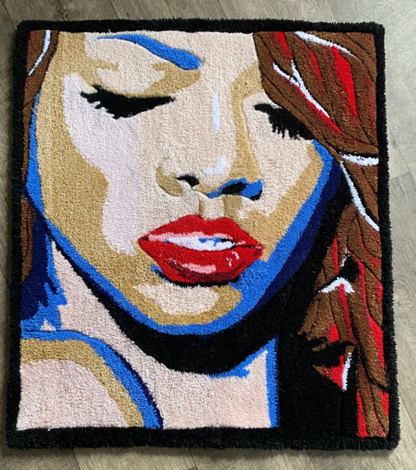 Abstract Woman’s Face Area Rug - Image 2