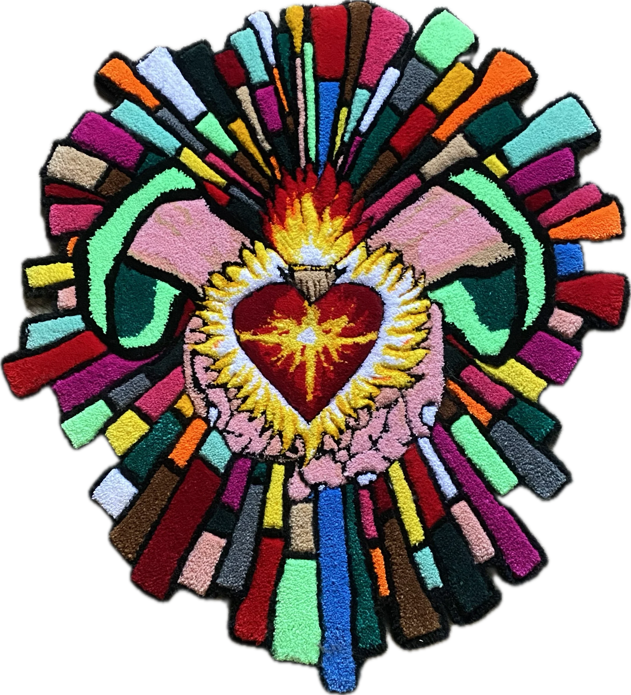 Sacred Heart With Open Hands Area Rug