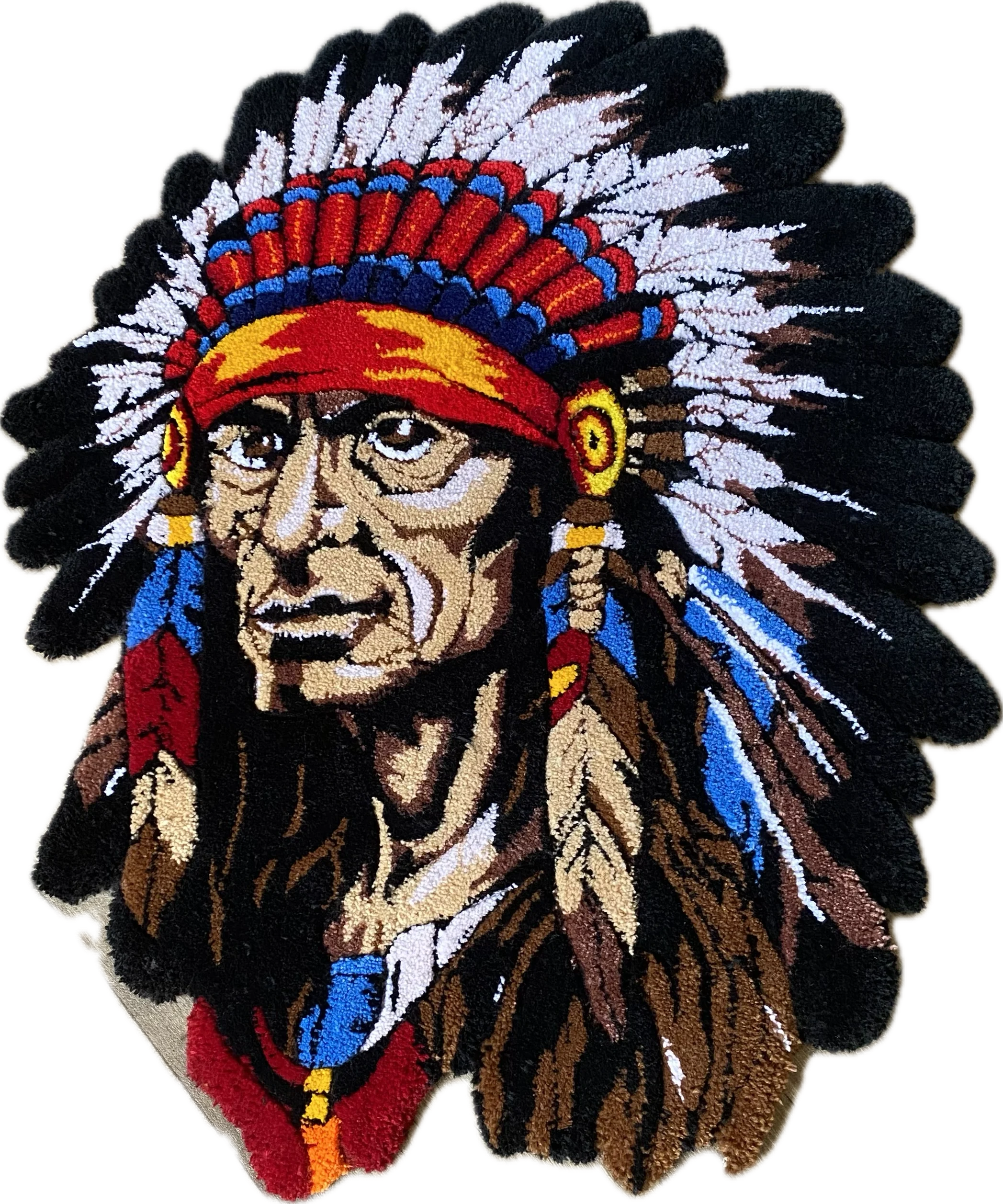 Native American Indian Chief Area Rug