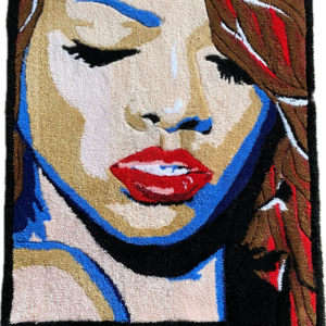 Abstract Woman’s Face Area Rug