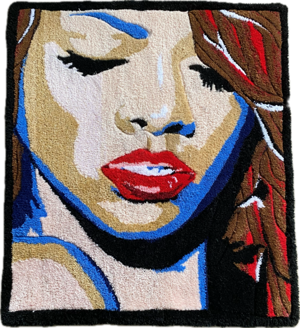 Abstract Woman’s Face Area Rug