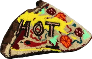 Hot Pizza Serving Rug For Table Tops