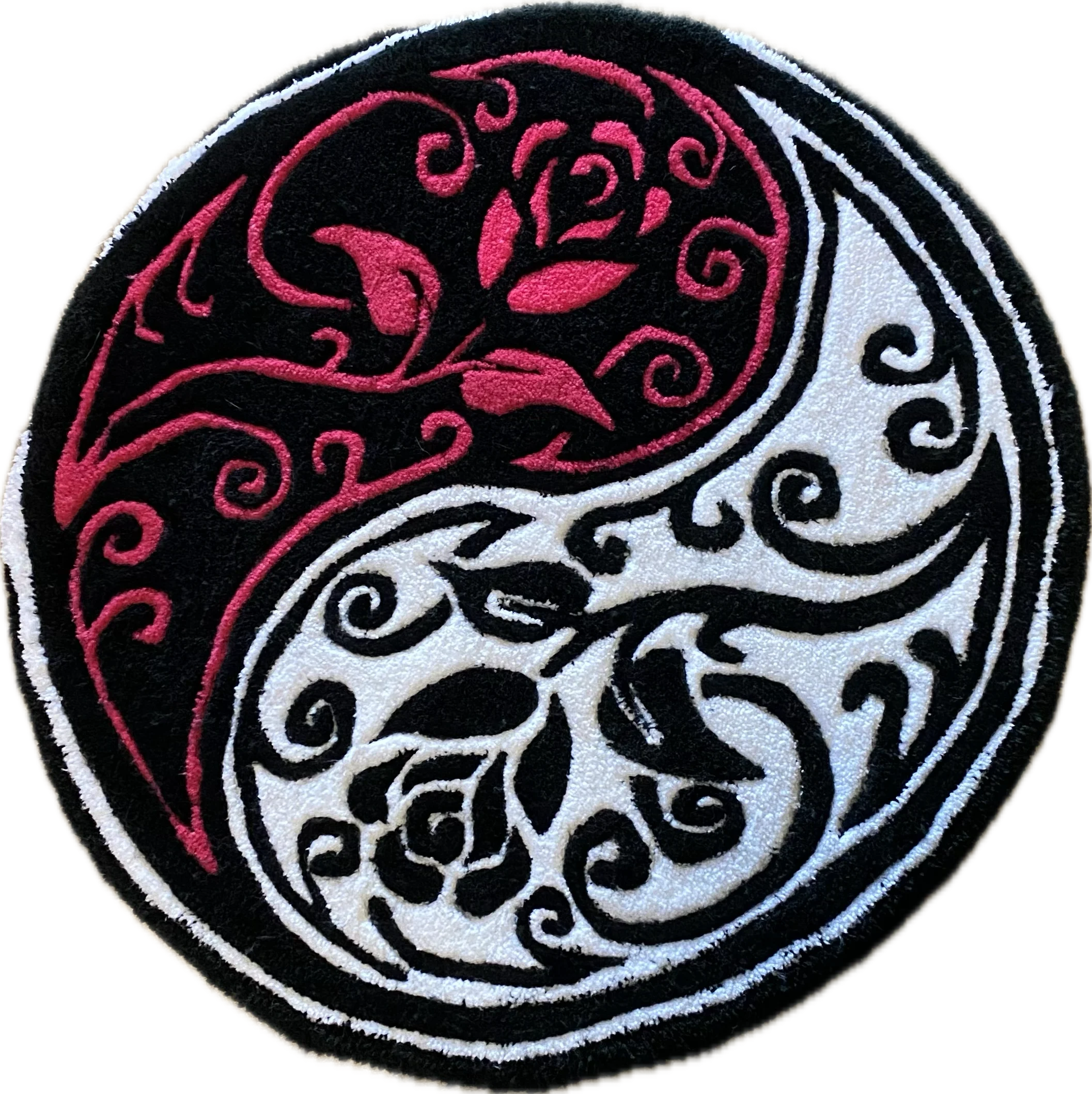 yin yang Flower Area Rug