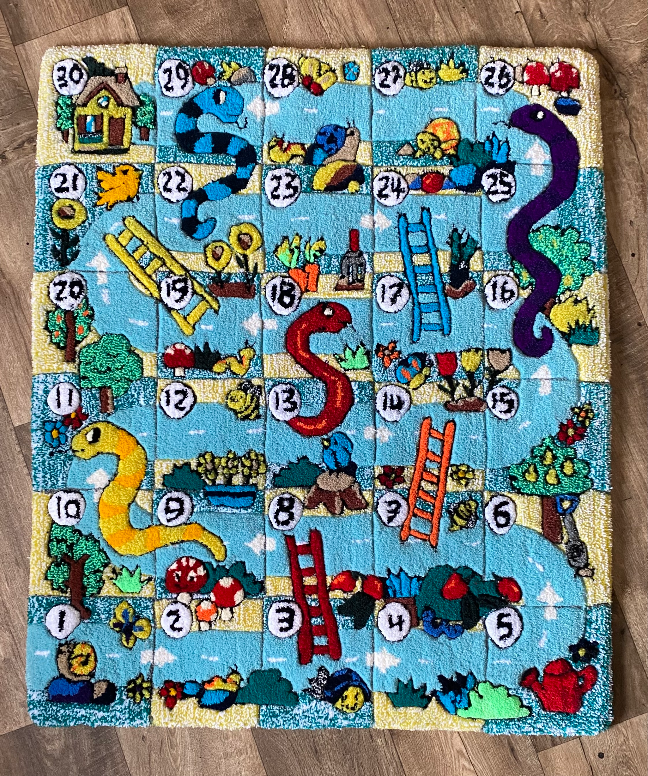 Snake Ladder Rug Snakes and Ladders Area Rug And Game – Rug Tattooing
