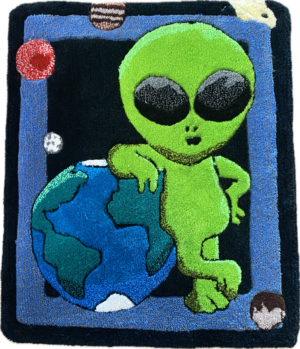 Alien Animation Area Rug